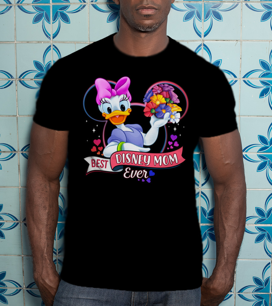 Best Disney Mom Ever Daisy Bow Flowers Hearts T-Shirt