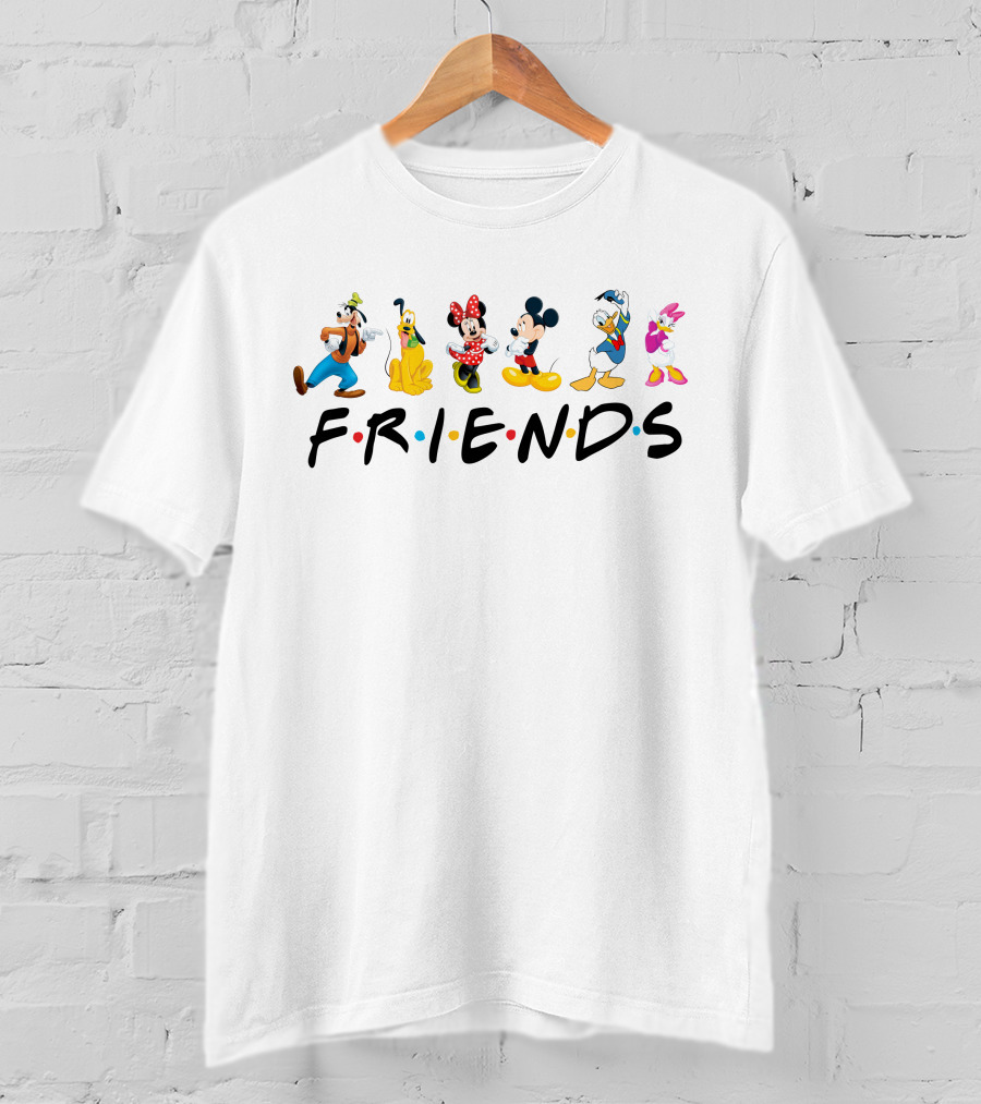 Disney Friends Goofy Pluto Minnie Mickey Donald Daisy T-Shirt