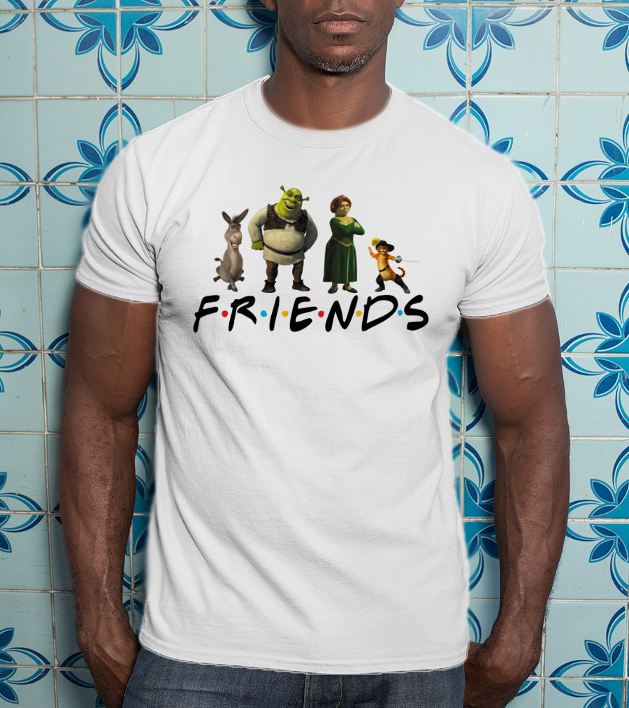 Shrek Characters Friends Tv Show T-Shirt