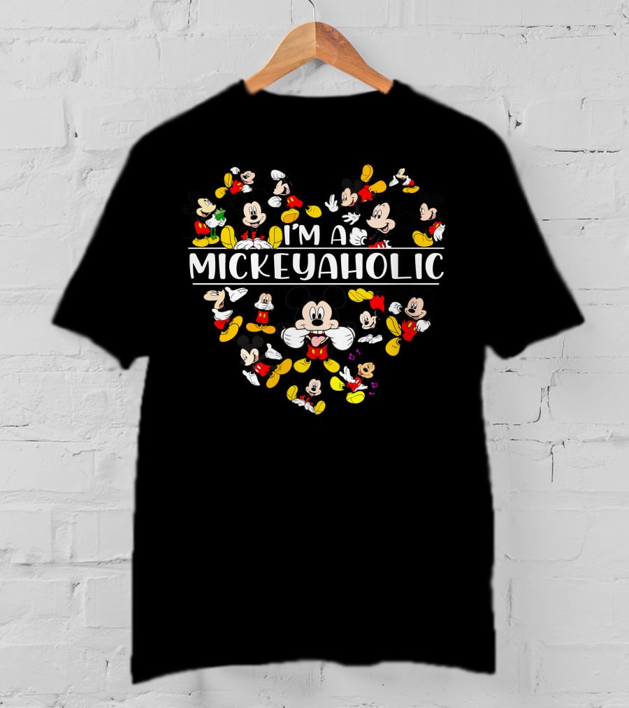 I'm A Mickeyaholic Mickey Mouse Heart T-Shirt