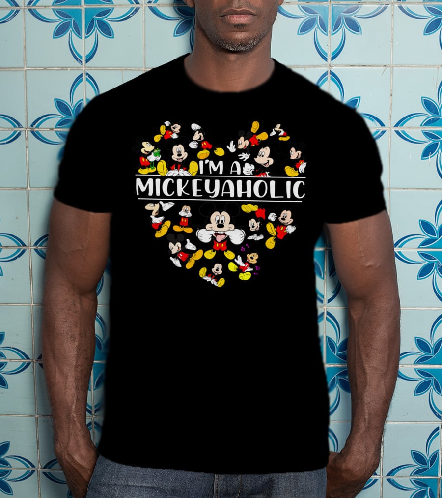 I'm A Mickeyaholic Mickey Mouse Heart T-Shirt
