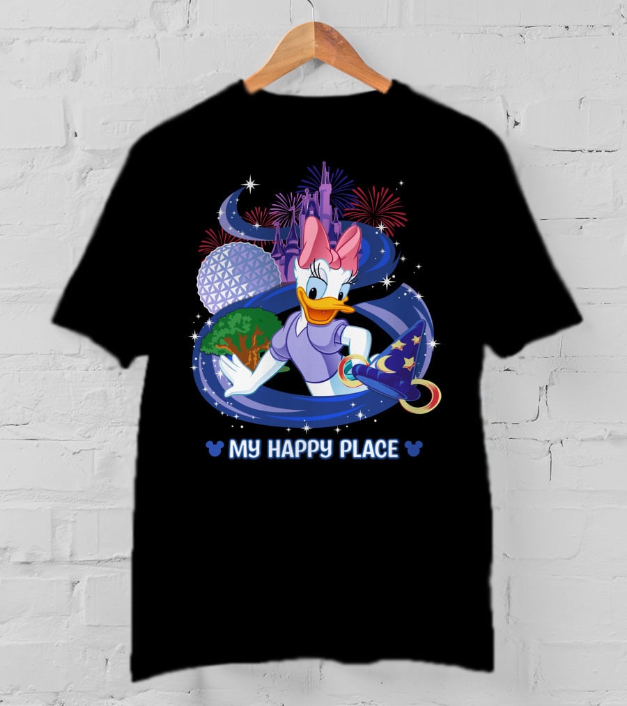 My Happy Place Daisy Fireworks Castle Disney Magic T-Shirt