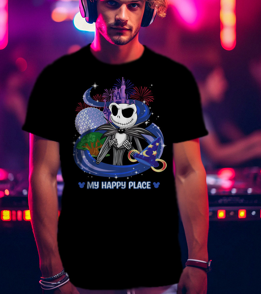 My Happy Place Jack Castle Fireworks Magic Hat T-Shirt