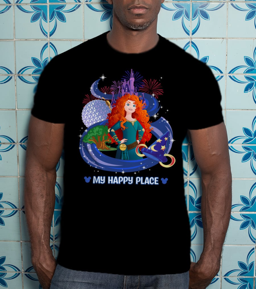 My Happy Place Merida Magic Kingdom Fireworks T-Shirt