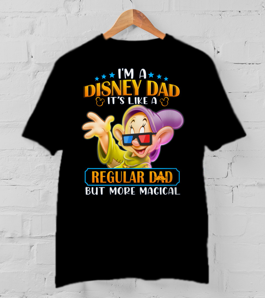 I'm A Disney Dad It's Like A Regular Dad But More Magical Dopey 3D Glasses T-Shirt