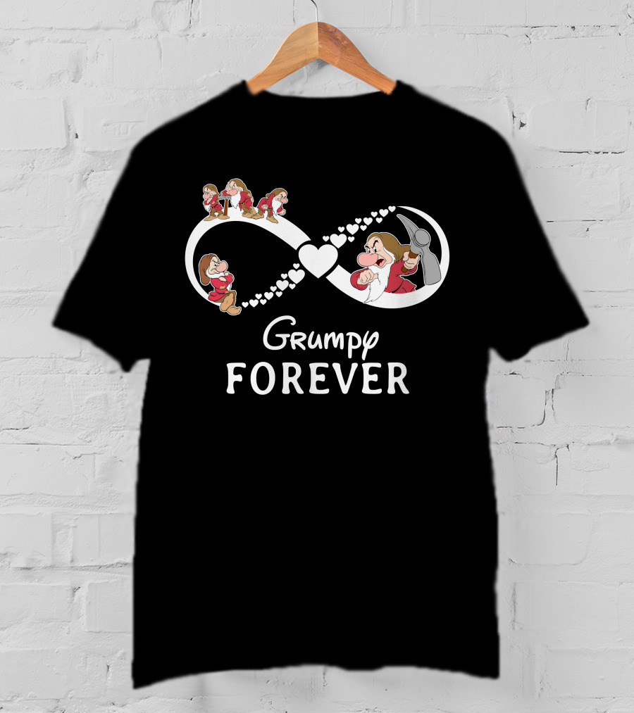 Grumpy Forever Infinity Heart White T-Shirt