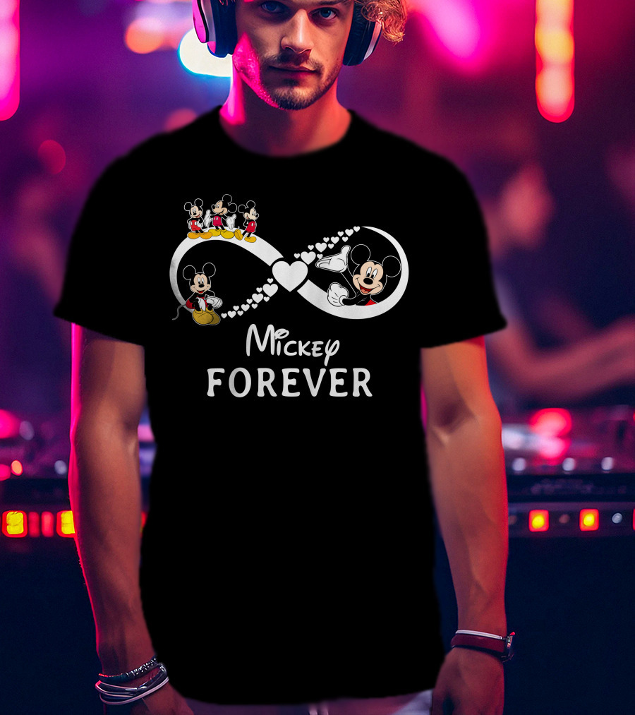 Mickey Forever Infinity Hearts T-Shirt