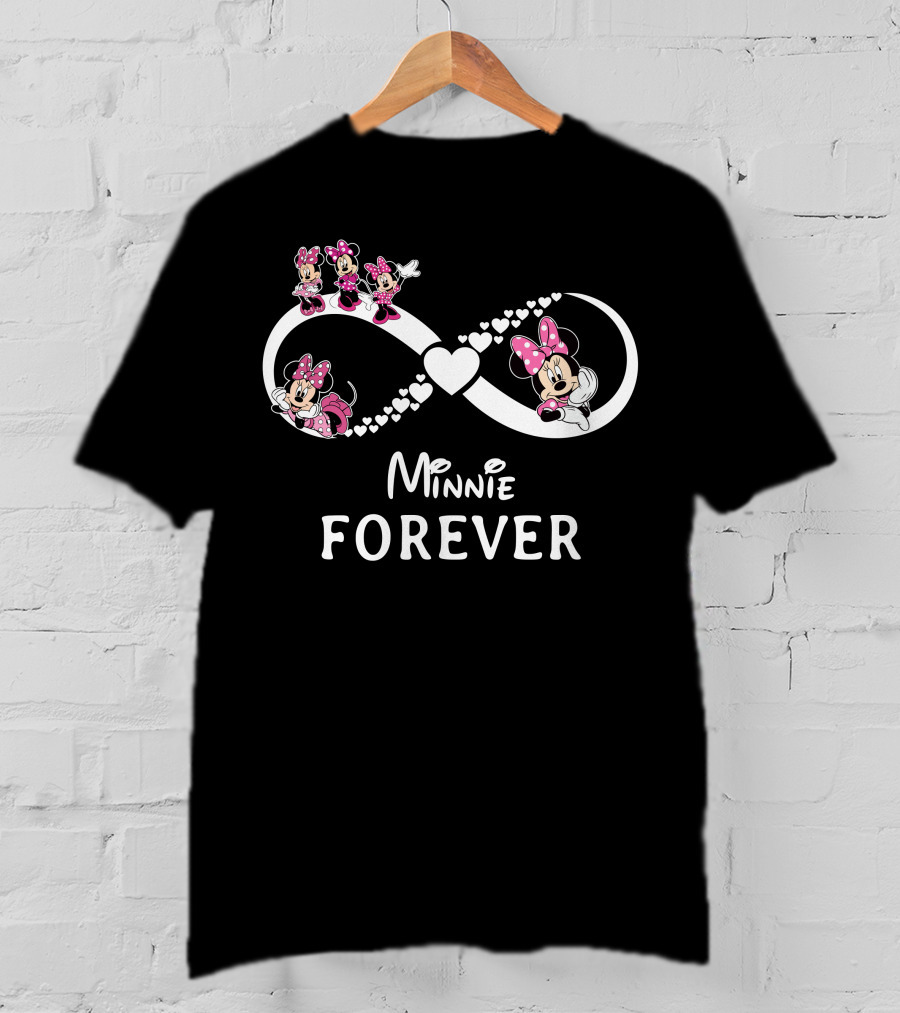 Minnie Forever Infinity Hearts And Bows T-Shirt