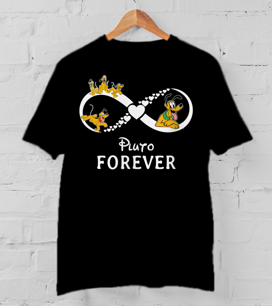 Pluto Forever Infinity Heart And Dogs T-Shirt