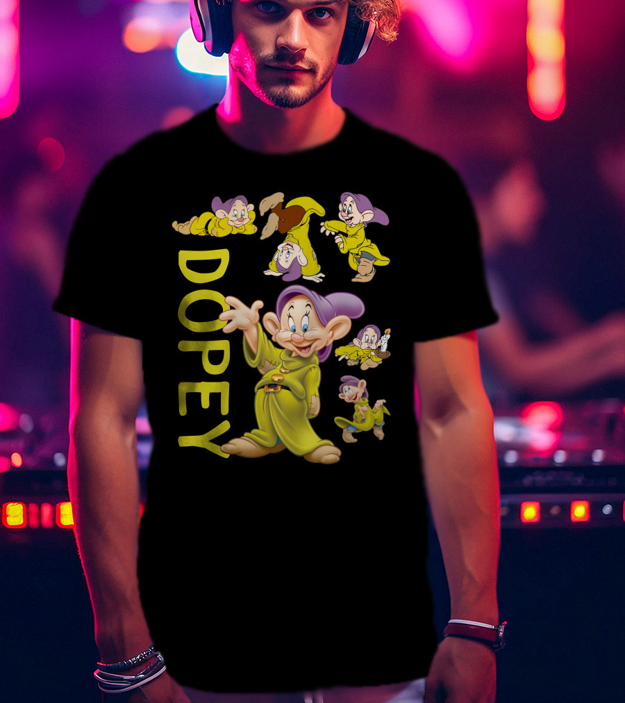 Dopey Disney Character Fun Poses Collection T-Shirt