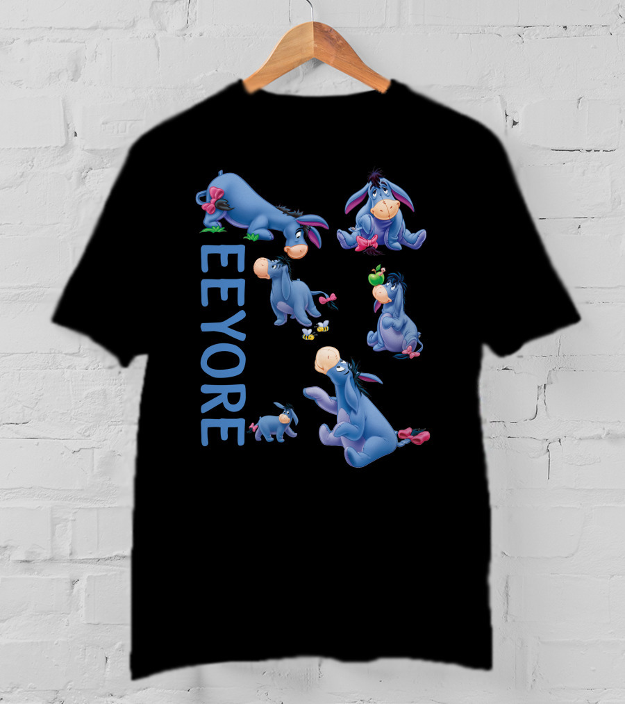 Eeyore Poses From Winnie The Pooh With T-Shirt