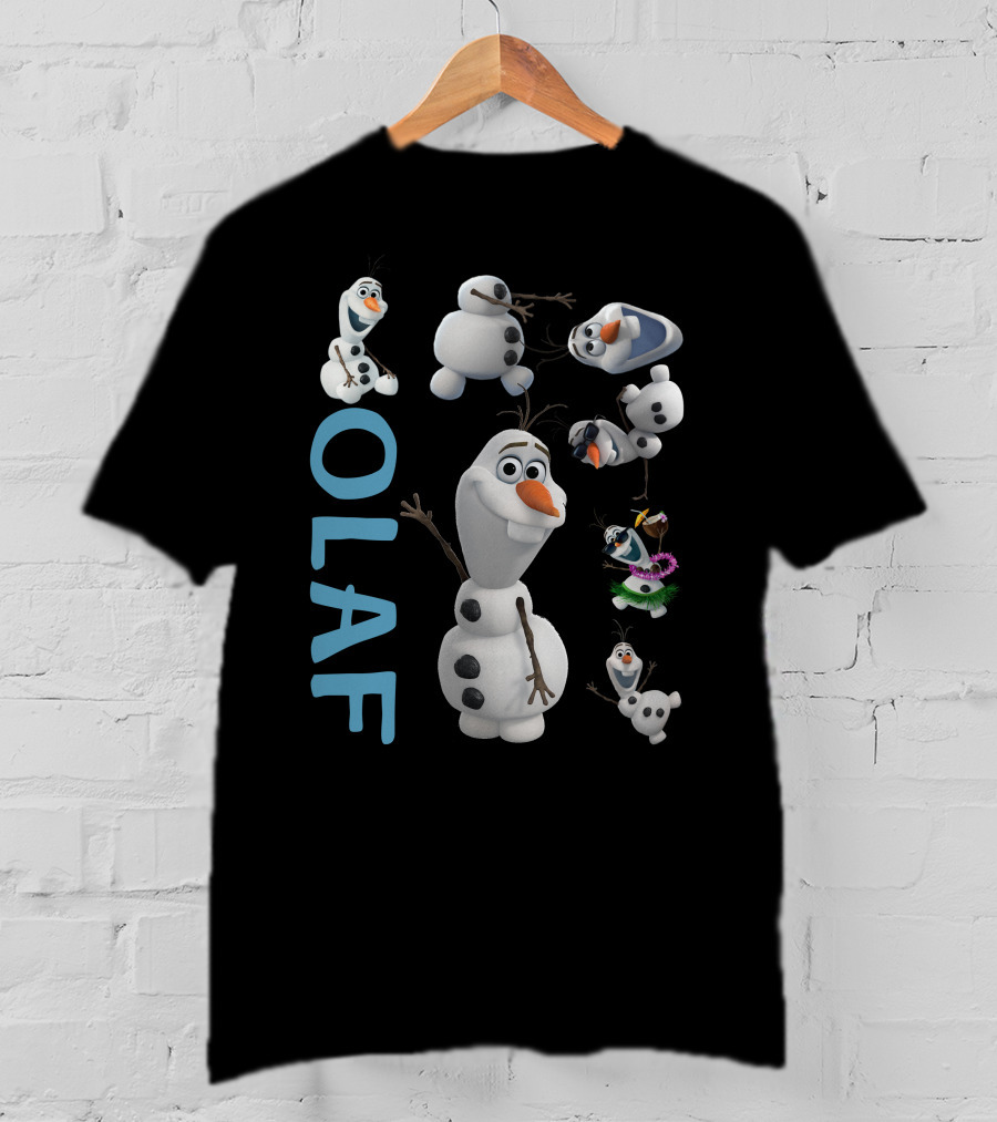 Olaf Frozen Character Multiple Poses Playful Expressions T-Shirt
