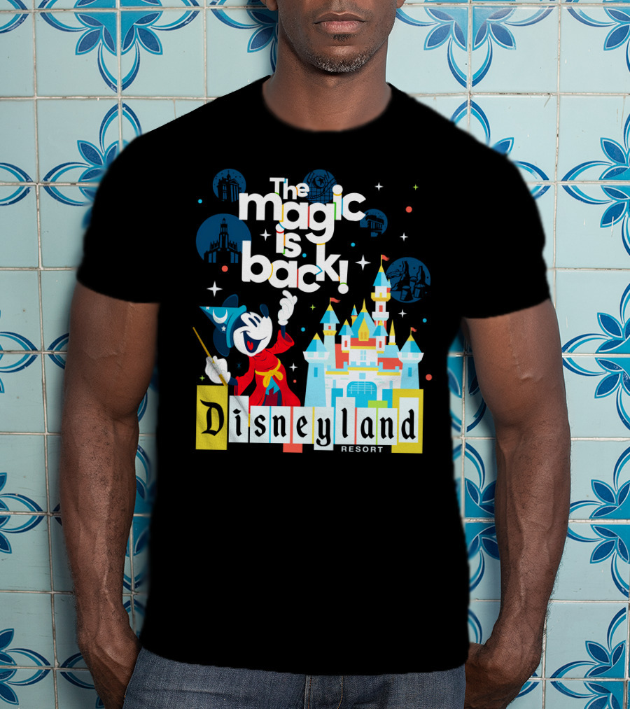 The Magic Is Back Disneyland Resort Mickey Castle T-Shirt