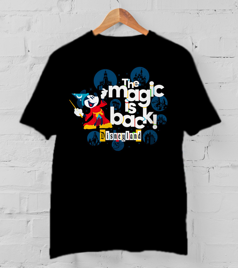 The Magic Is Back Disneyland Sorcerer Mickey T-Shirt