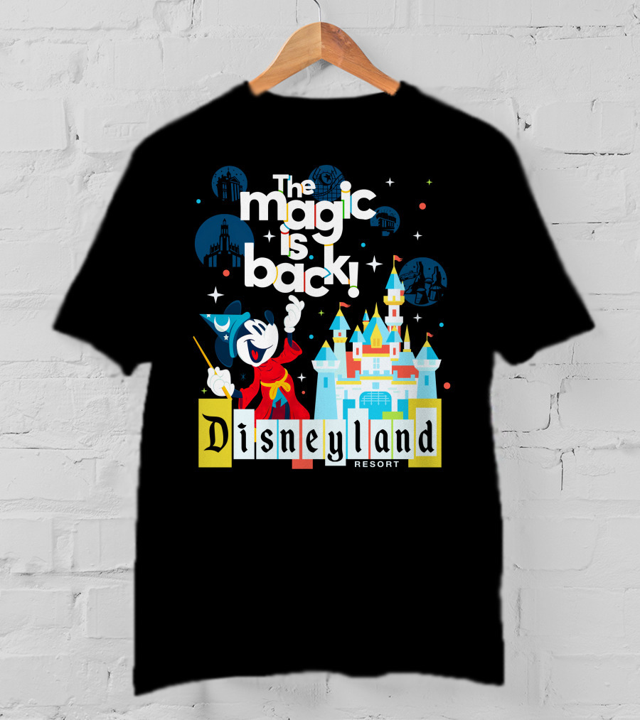 The Magic Is Back Disneyland Resort Mickey Mouse Castle Magic Kingdom T-Shirt
