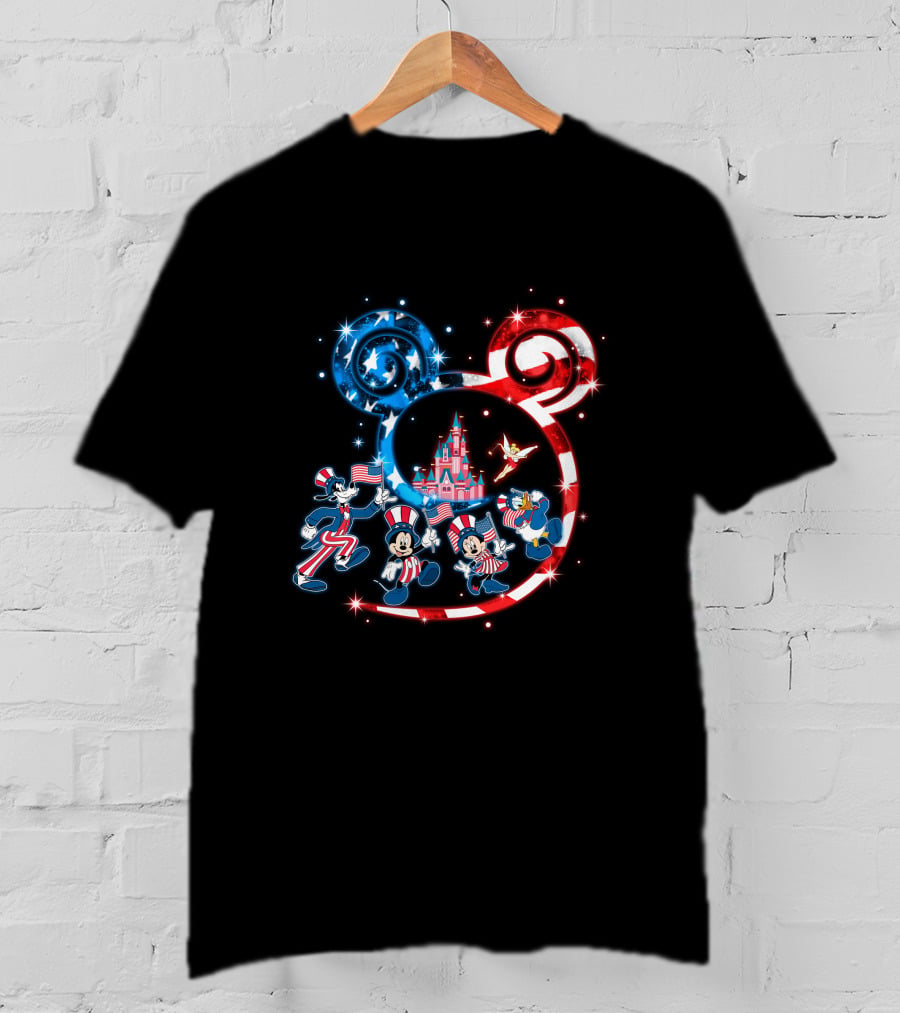 Mickey And Friends Patriotic Independence Day Celebration Disney Us 2 T-Shirt