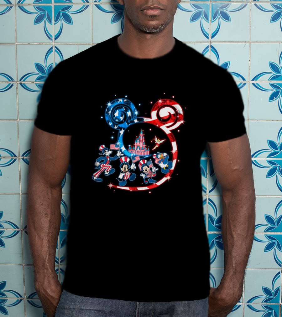 Mickey And Friends Patriotic Independence Day Celebration Disney Us 2 T-Shirt