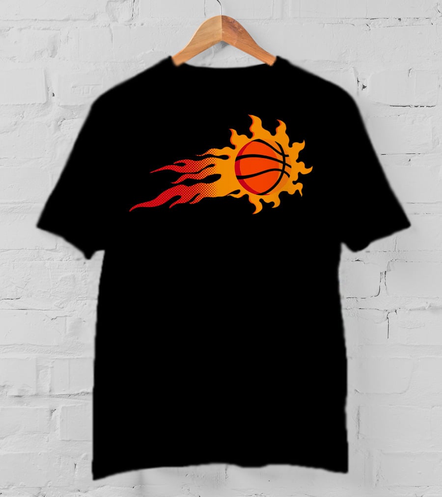 Style 11 Flaming Basketball T-Shirt