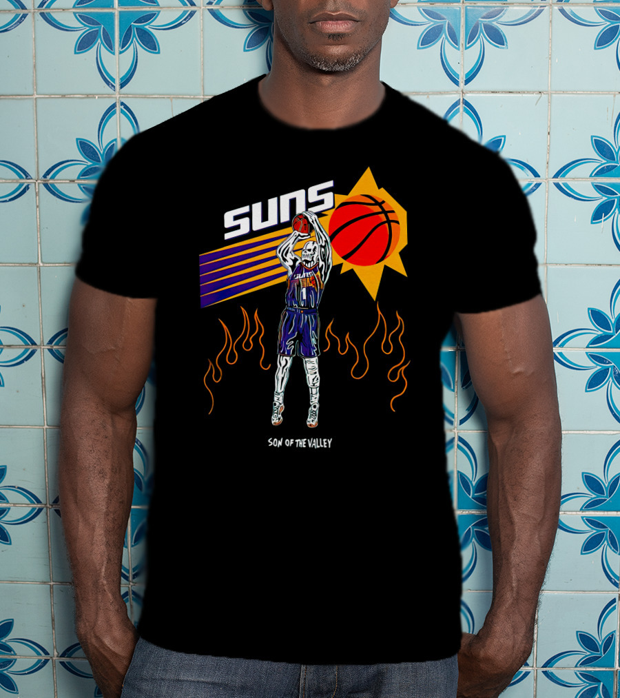 Suns Son Of The Valley Basketball Flames T-Shirt