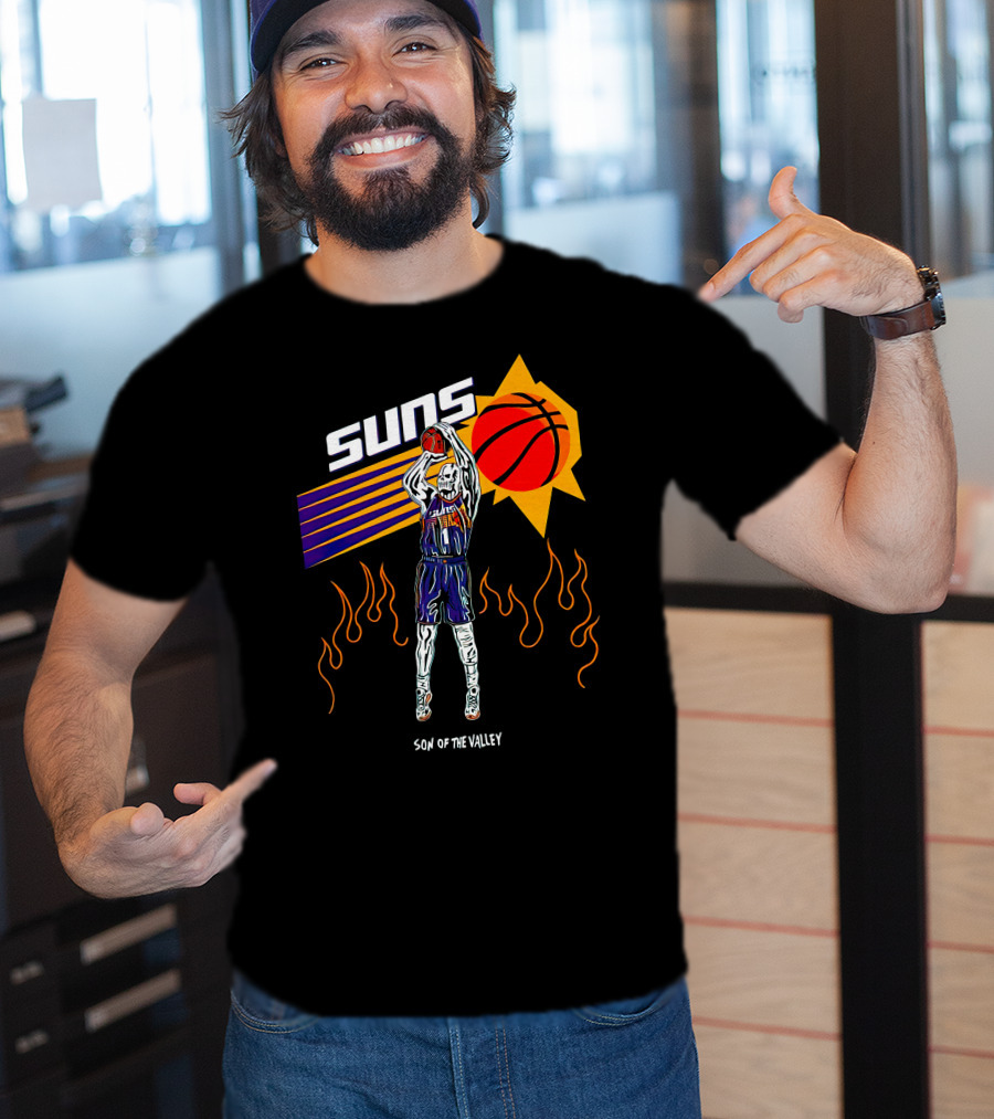 Suns Son Of The Valley Basketball Flames T-Shirt