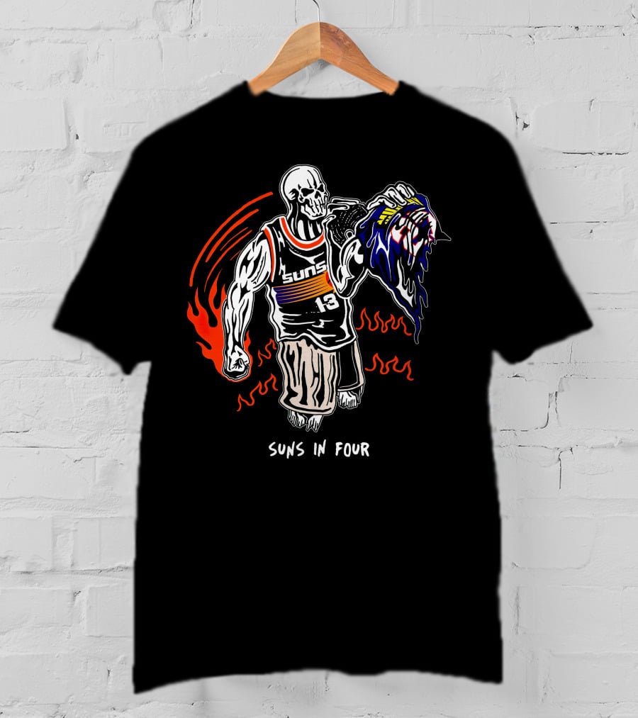 Phoenix Suns Victory Skull Holding Defeated Opponent Head Suns In Four T-Shirt