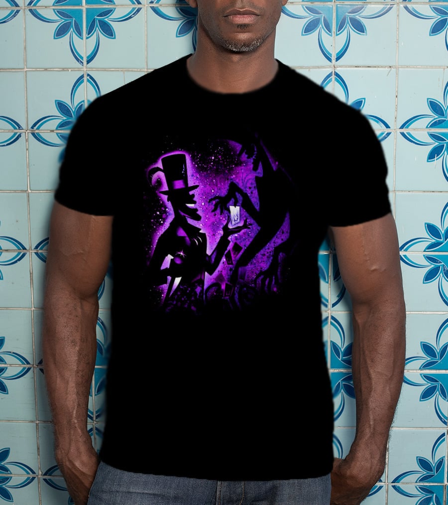 Dr. Facilier Shadow Silhouette Purple Magic Card Tarot T-Shirt