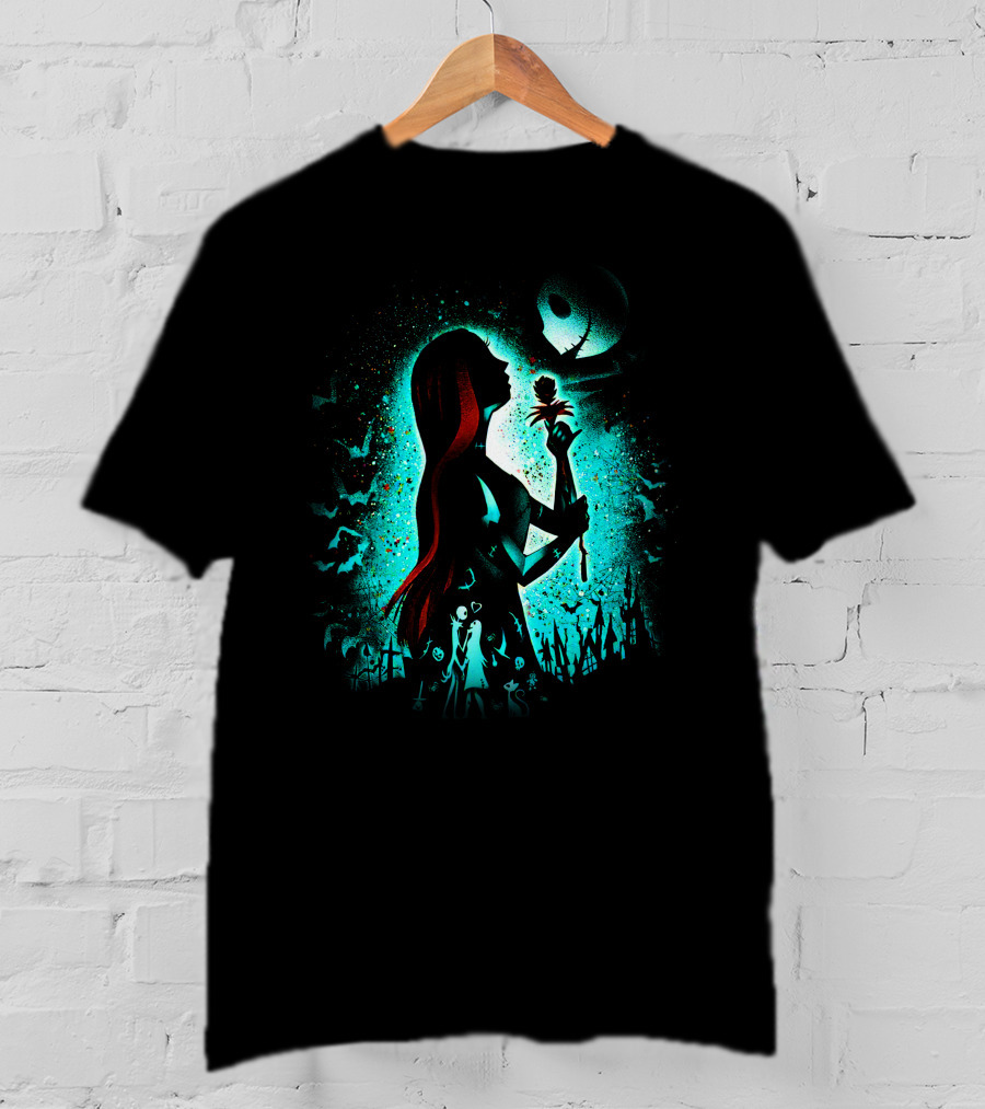 Sally The Nightmare Before Christmas Jack Silhouette Scene T-Shirt