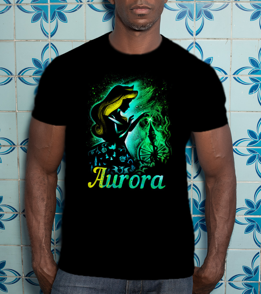 Aurora Enchanted Princess Silhouette With Magic Spindle T-Shirt