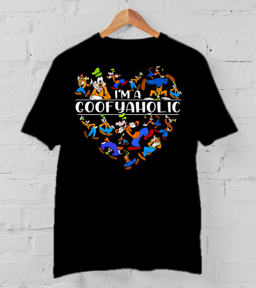 I'm A Goofyaholic Disney Goofy Character Heart T-Shirt