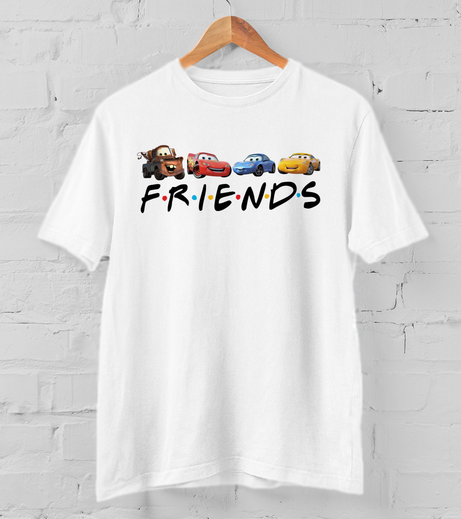 Disney Cars Characters With Friends Style T-Shirt