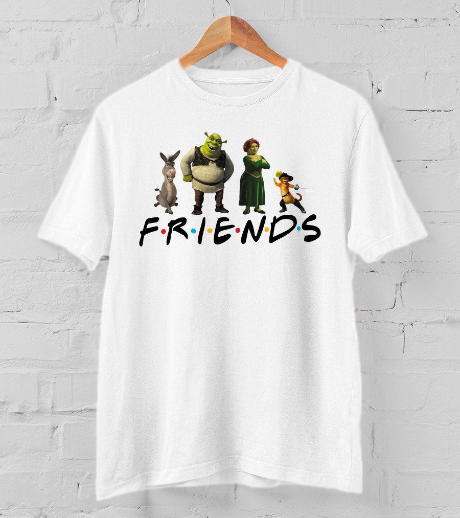 Shrek Friends Parody F.R.I.E.N.D.S Characters T-Shirt