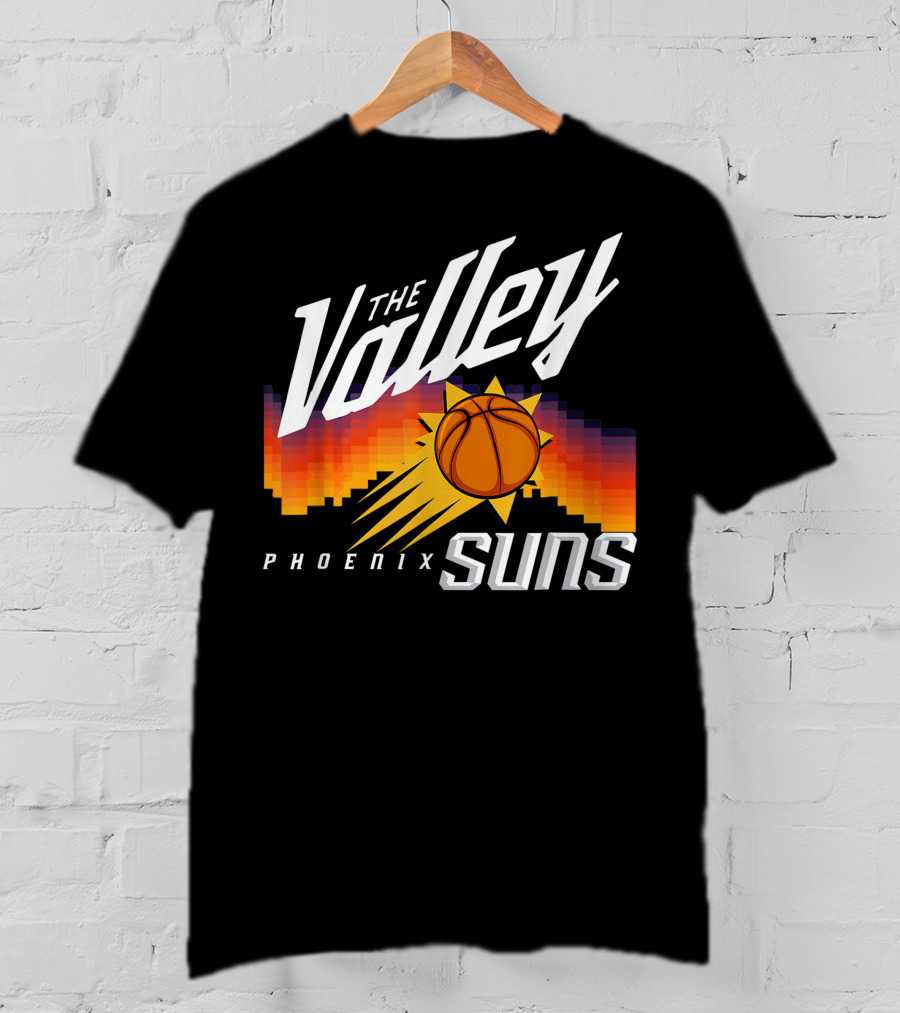 The Valley Phoenix Suns Basketball Logo Vintage Style T-Shirt