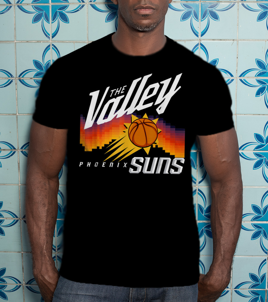 The Valley Phoenix Suns Basketball Logo Vintage Style T-Shirt