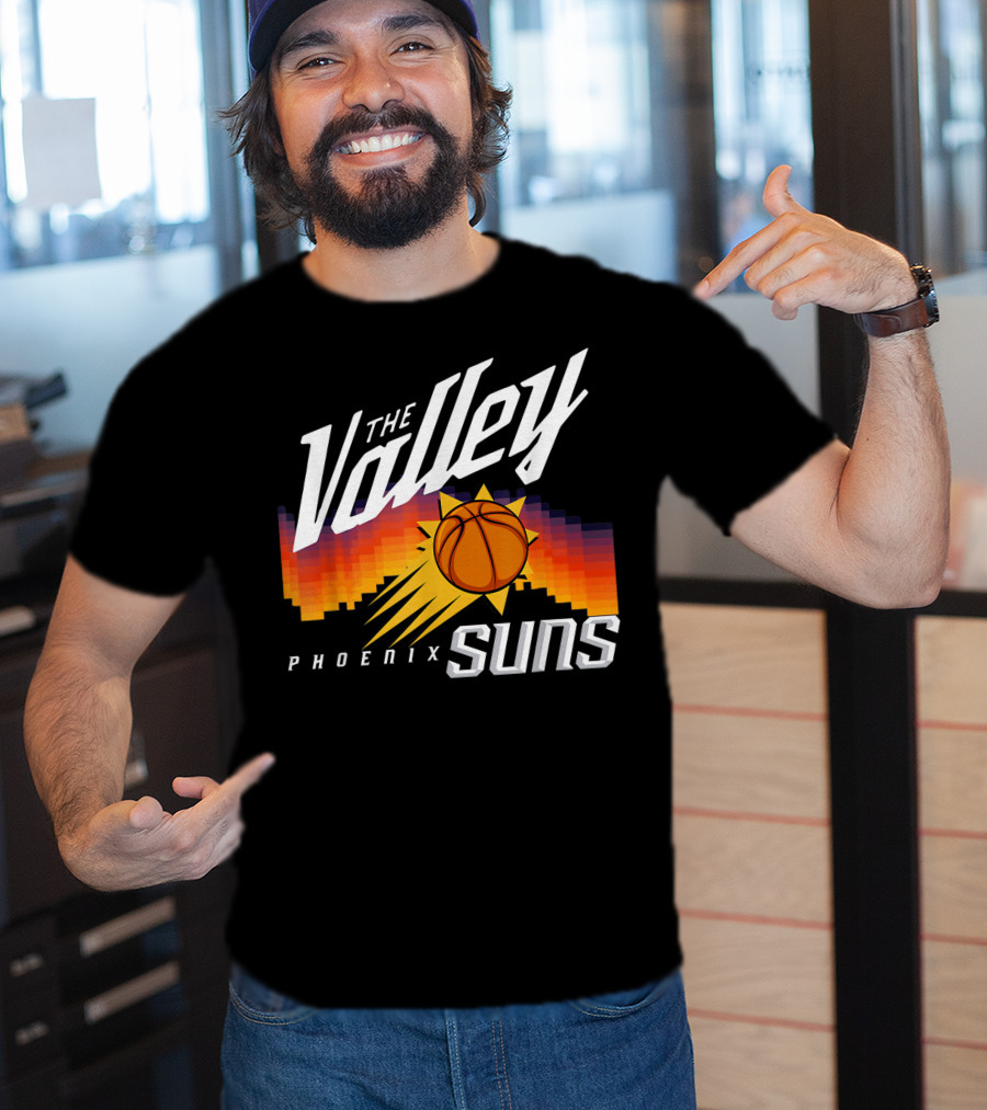 The Valley Phoenix Suns Basketball Logo Vintage Style T-Shirt