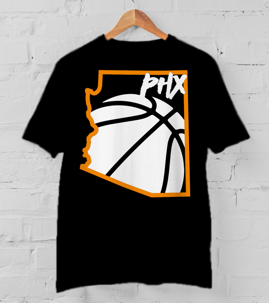 Phx Basketball Arizona Outline Style T-Shirt