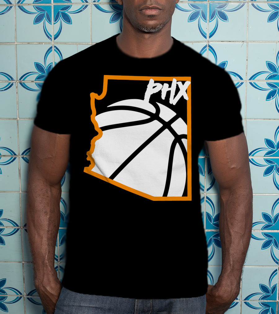 Phx Basketball Arizona Outline Style T-Shirt