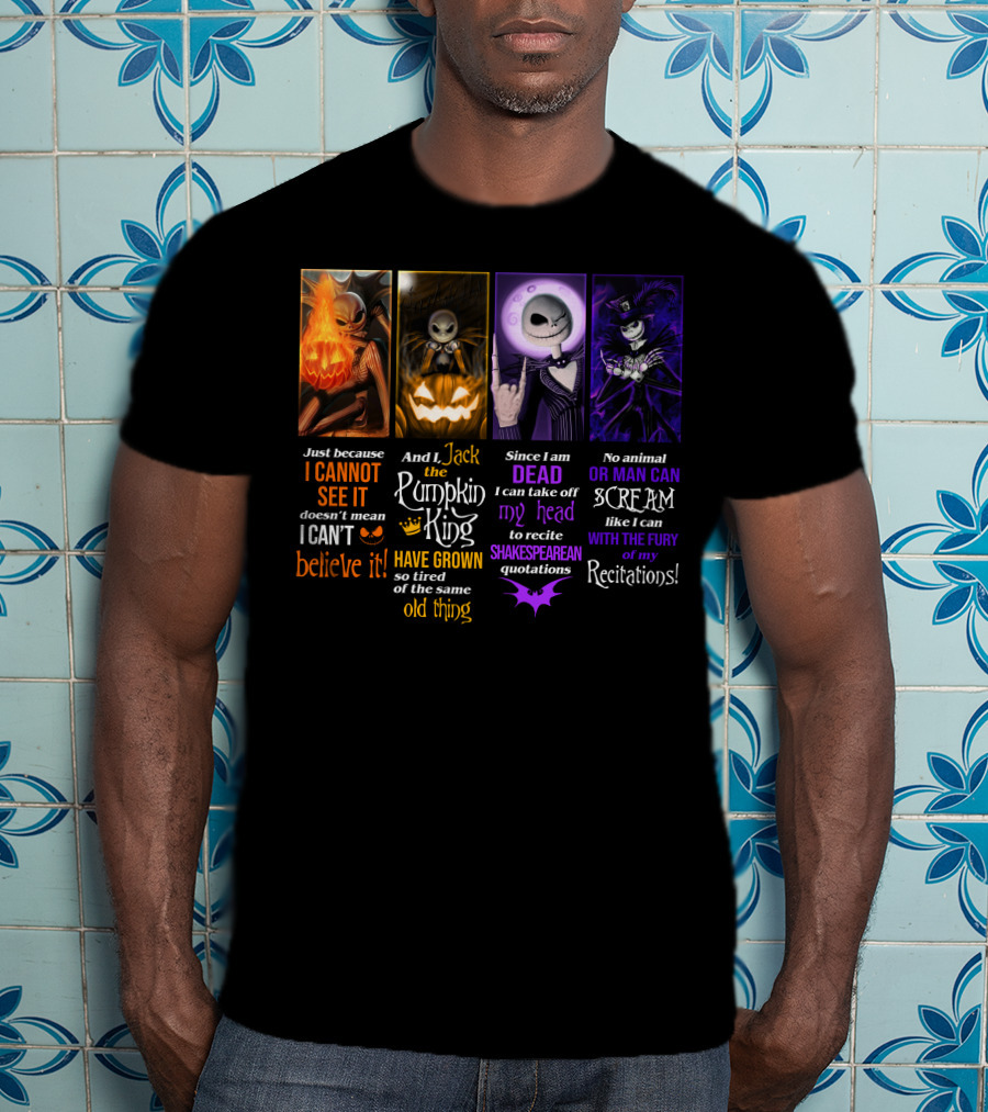 Jack Skellington Pumpkin King Shakespearean Quotations Recitations T-Shirt