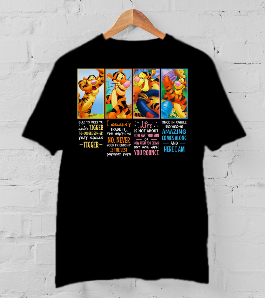 Tigger My Name's Uh T-I-Double Guh-Er Life Is Not How Fast You Run But How Well You Bounce T-Shirt