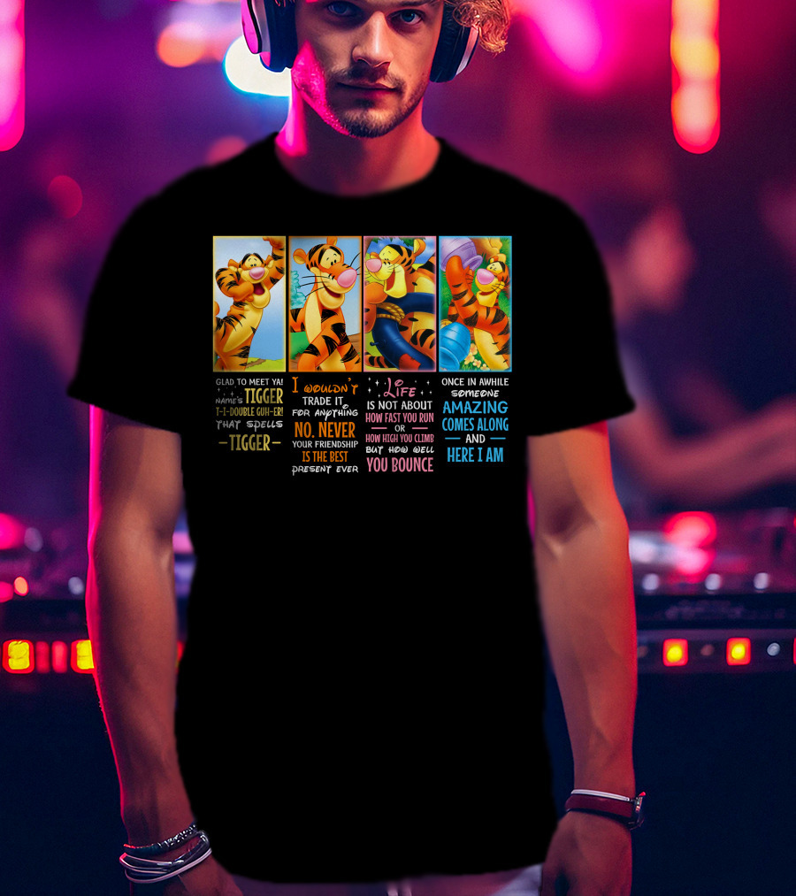 Tigger My Name's Uh T-I-Double Guh-Er Life Is Not How Fast You Run But How Well You Bounce T-Shirt