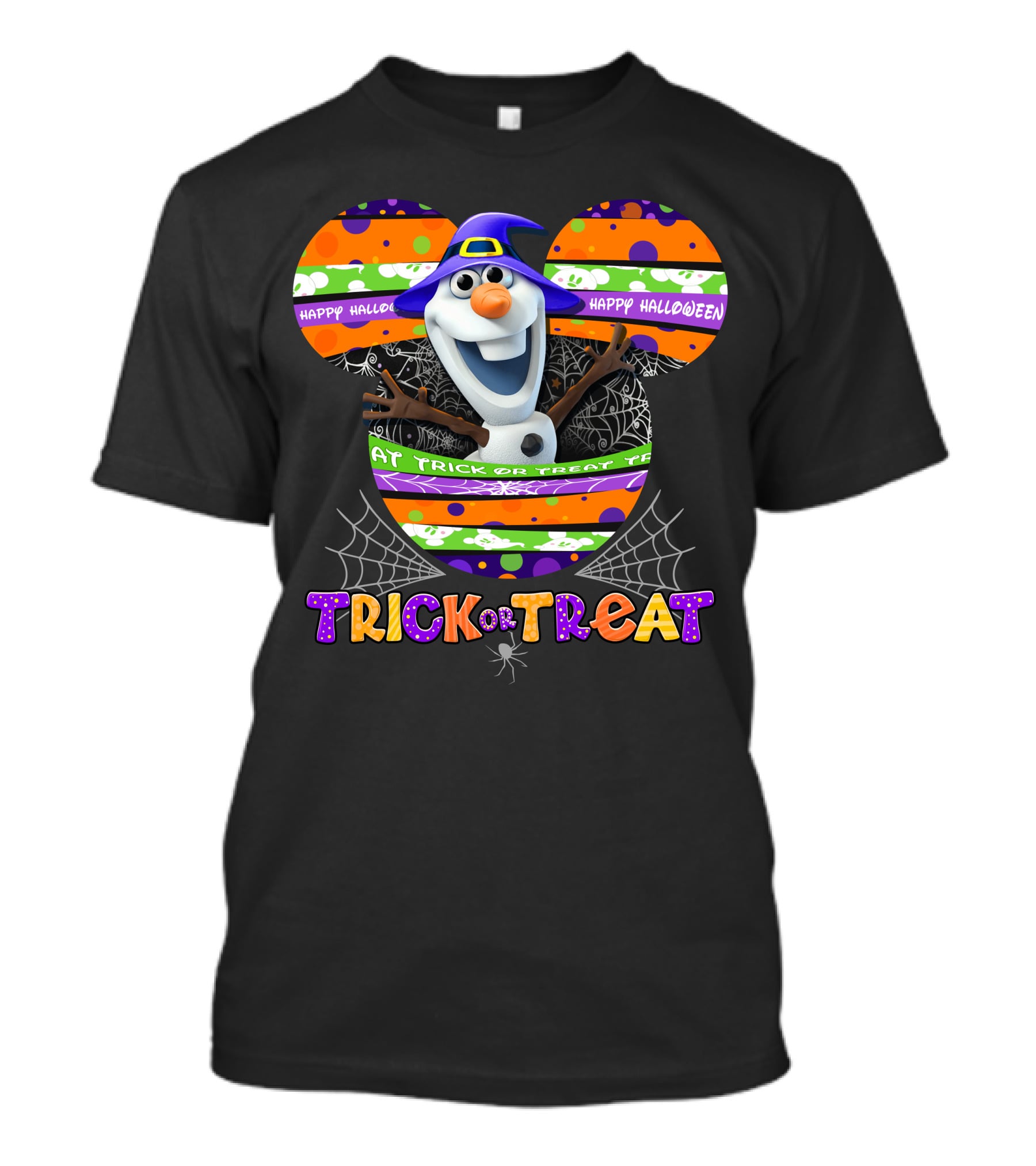 Olaf Halloween Mickey Ears Trick Or Treat Happy Halloween T-Shirt