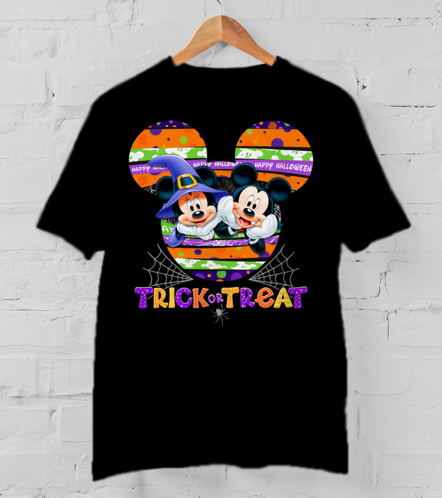 Mickey Minnie Halloween Trick Or Treat Happy Halloween T-Shirt