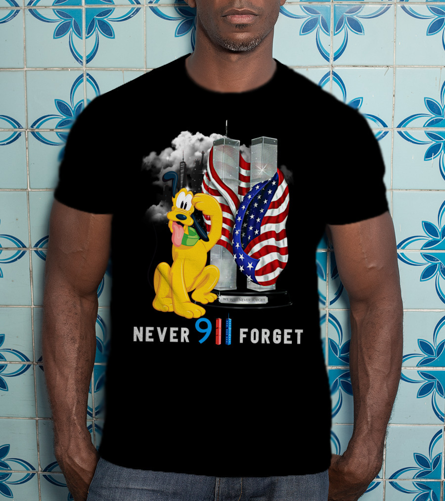 Never 9 11 Forget Pluto Twin Towers Memorial Tribute T-Shirt