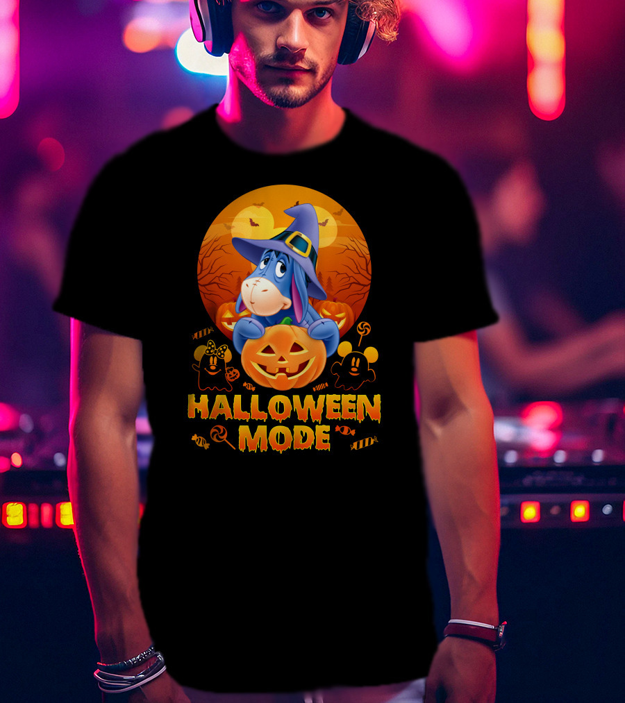 Eeyore Halloween Mode Pumpkins And Candy T-Shirt
