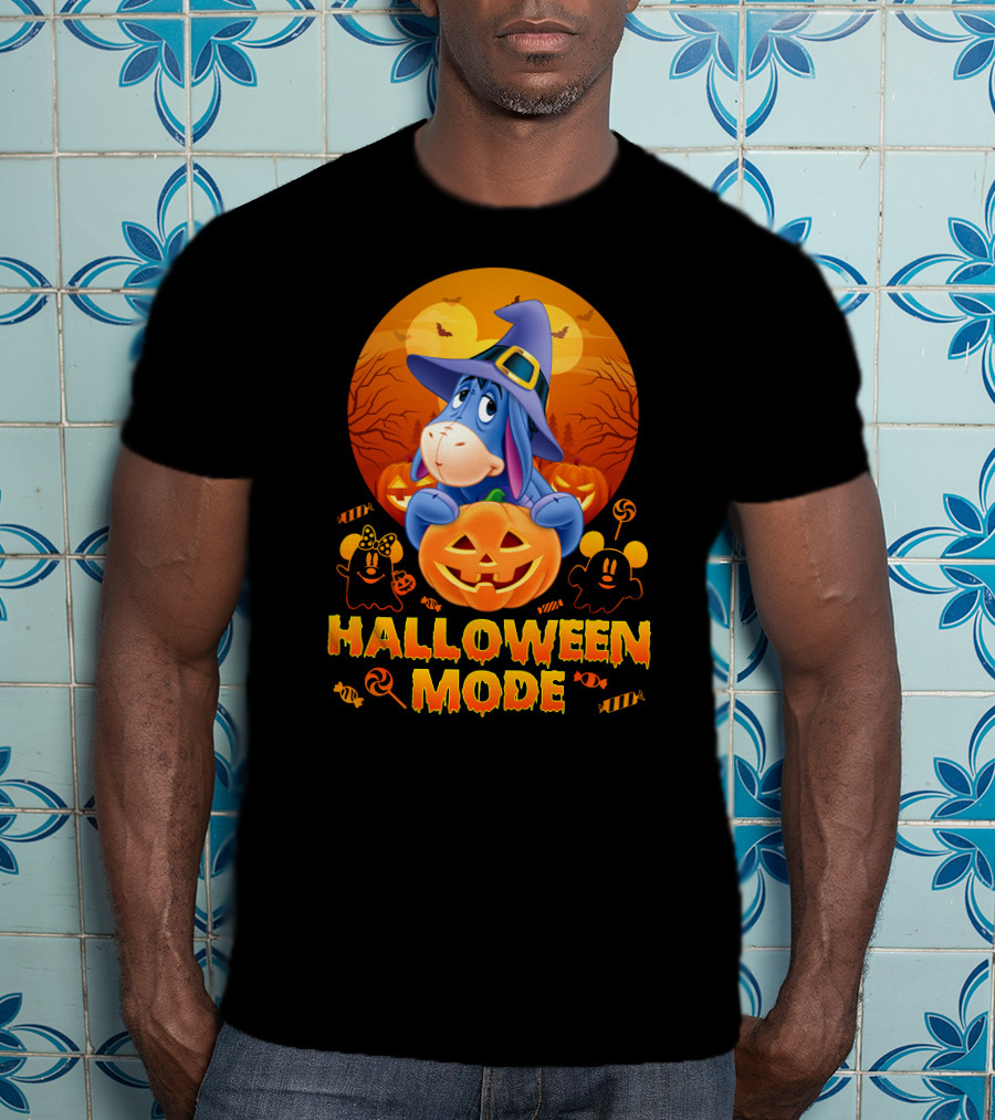 Eeyore Halloween Mode Pumpkins And Candy T-Shirt