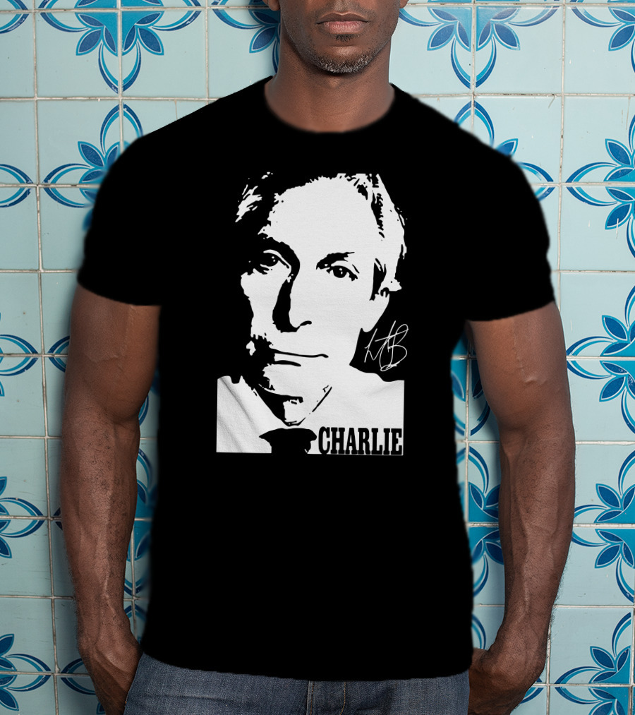 Charlie Thanks For Mermories Black And White T-Shirt