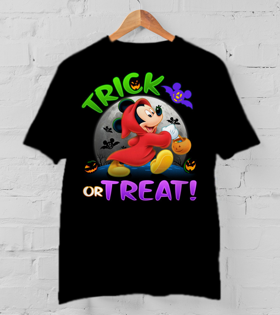Trick Or Treat Mickey Mouse Halloween Night T-Shirt