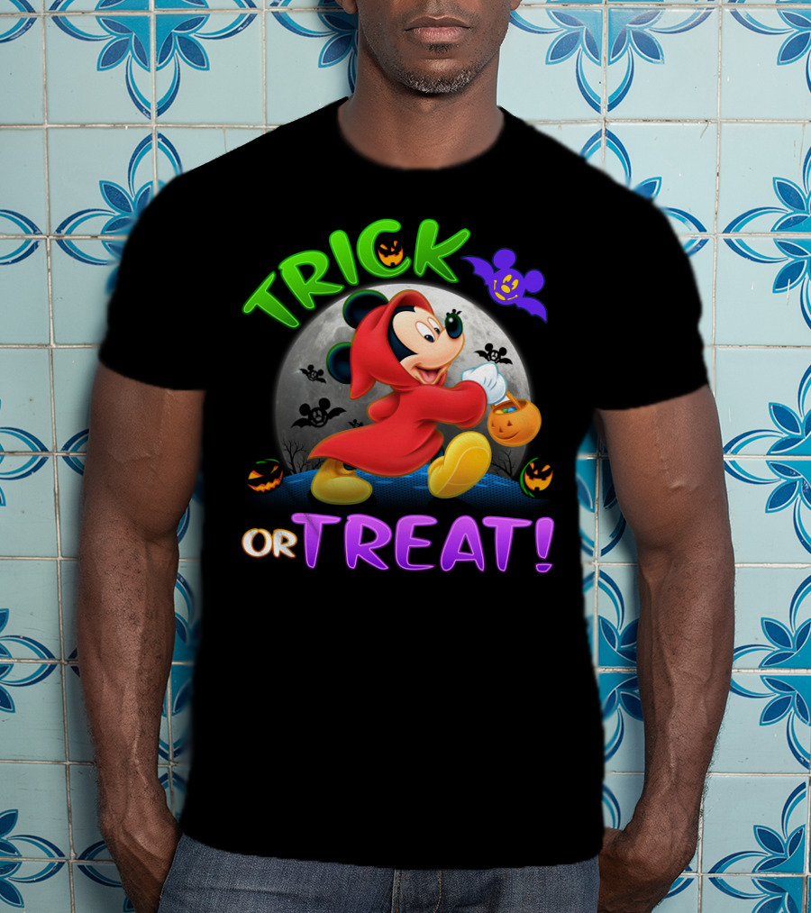 Trick Or Treat Mickey Mouse Halloween Night T-Shirt