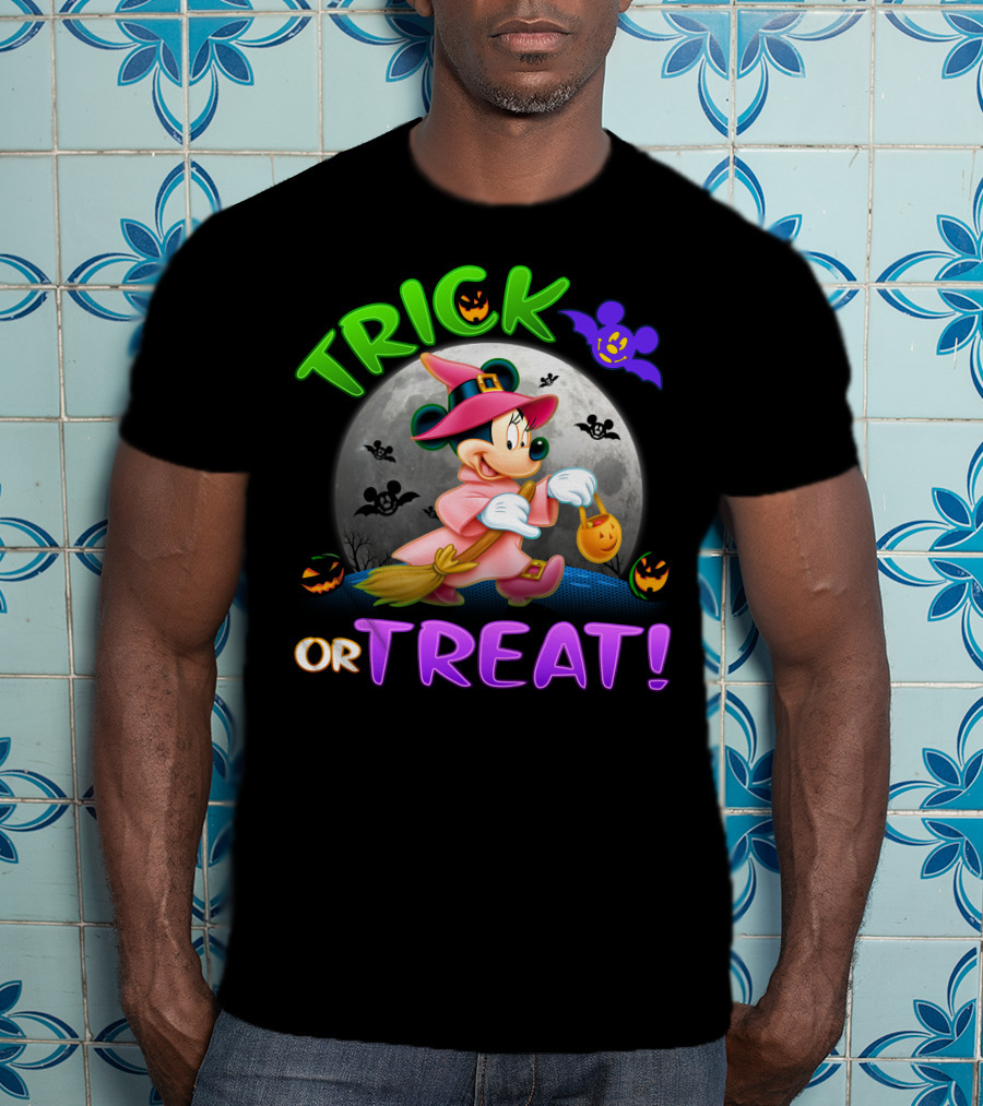 Minnie Halloween Trick Or Treat Moon Witch Costume T-Shirt