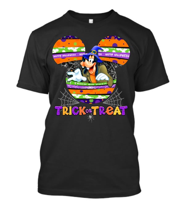 Happy Halloween Goofy Trick Or Treat Mickey Ears T-Shirt