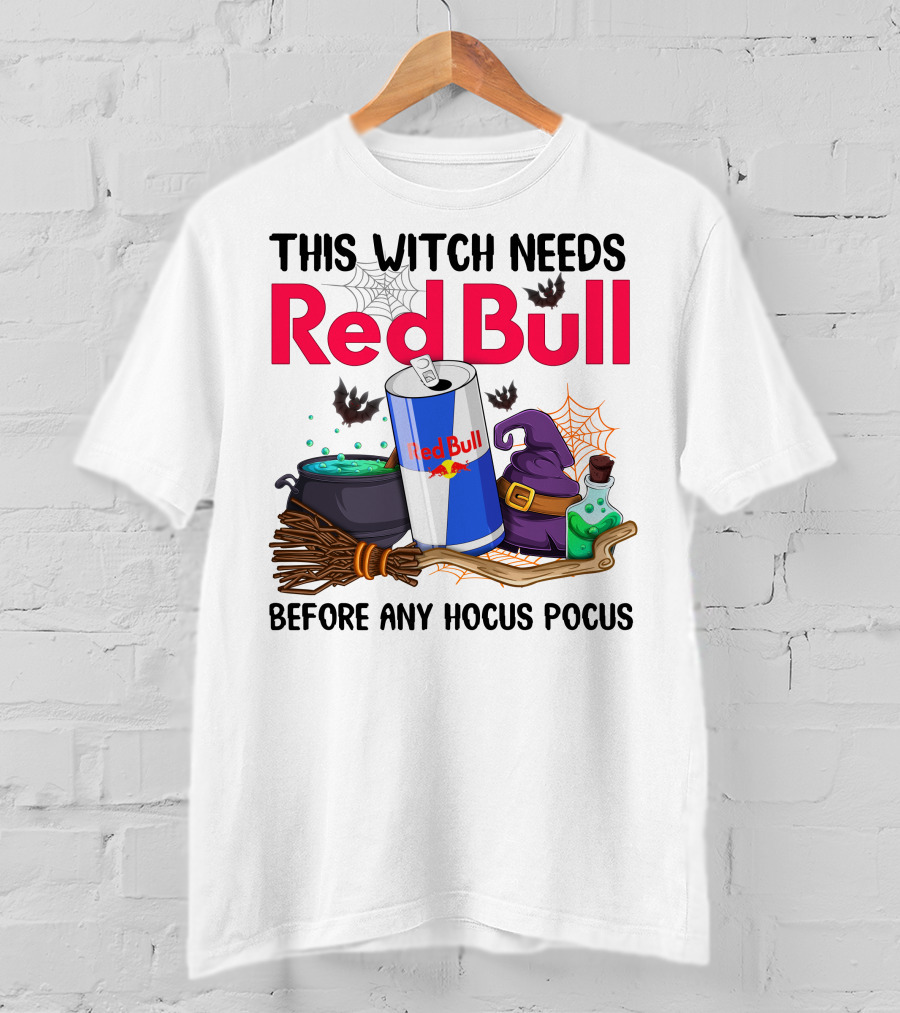 This Witch Needs Red Bull Before Any Hocus Pocus T-Shirt